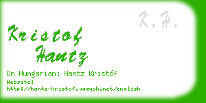 kristof hantz business card